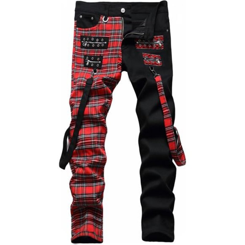 Men's Casual Stylish Straight Slim Fit Jeans Young Hiphop Skinny Denim Pants